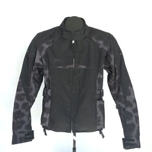 Teknic Sequoia Women’s Black Leopard Cordura Motorcycle Jacket Size4